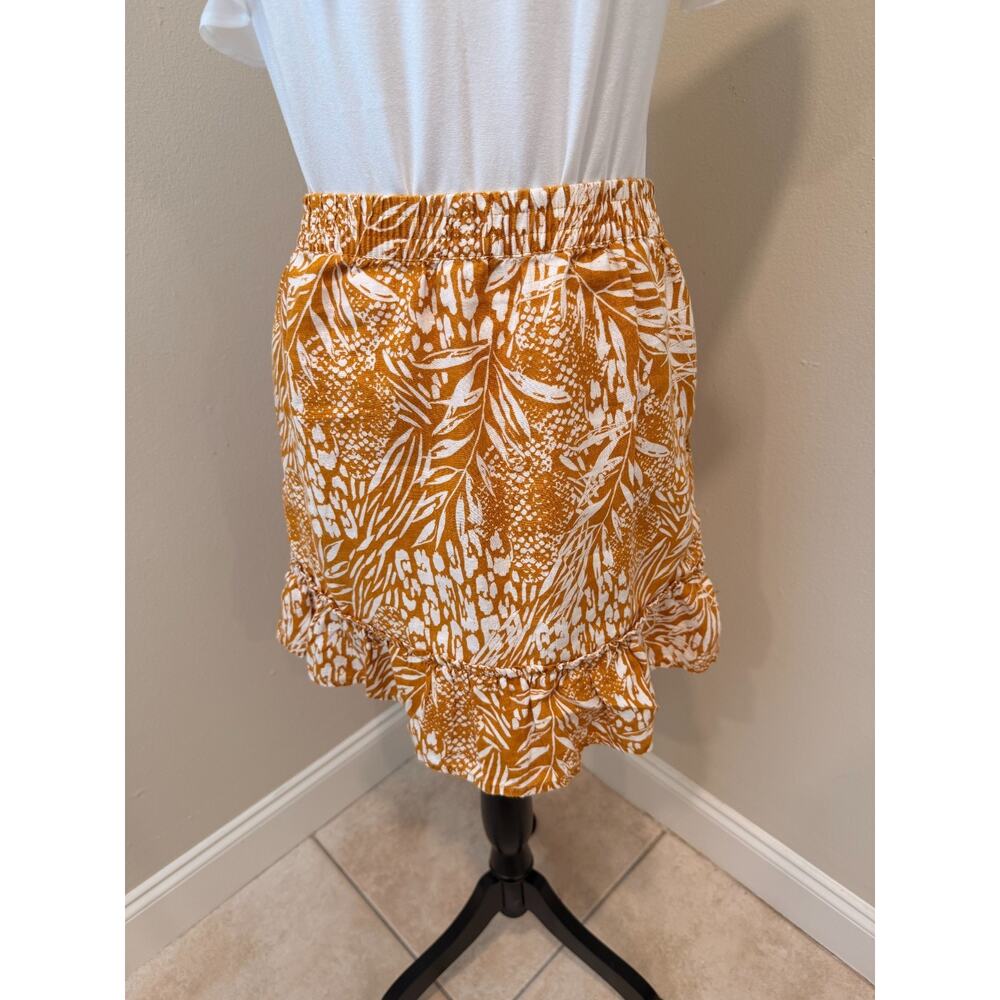Christian Siriano New York 100% Linen Ruffle Mini Skirt – Women's M - Picture 5 of 9